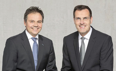 Partners: Osram's Hans-Joachim Schwabe and Continental's Andreas Wolf.